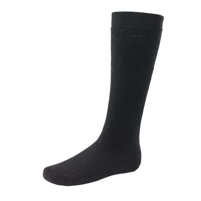 THERMAL TERRY SOCK LONG BLACK - Black THERMAL TERRY SOCK LONG BLACK - Black