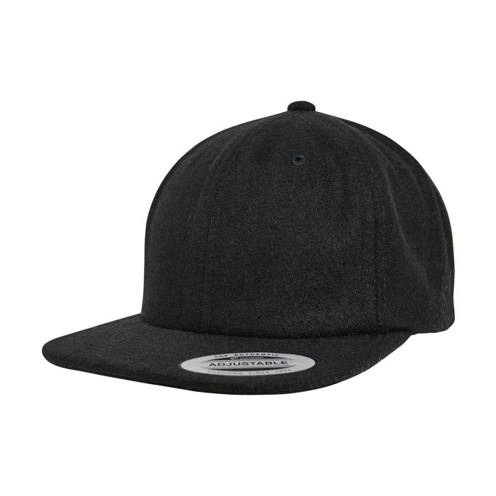 Melton cap (6502MC) - Black - One size Melton cap (6502MC) - Black - One size
