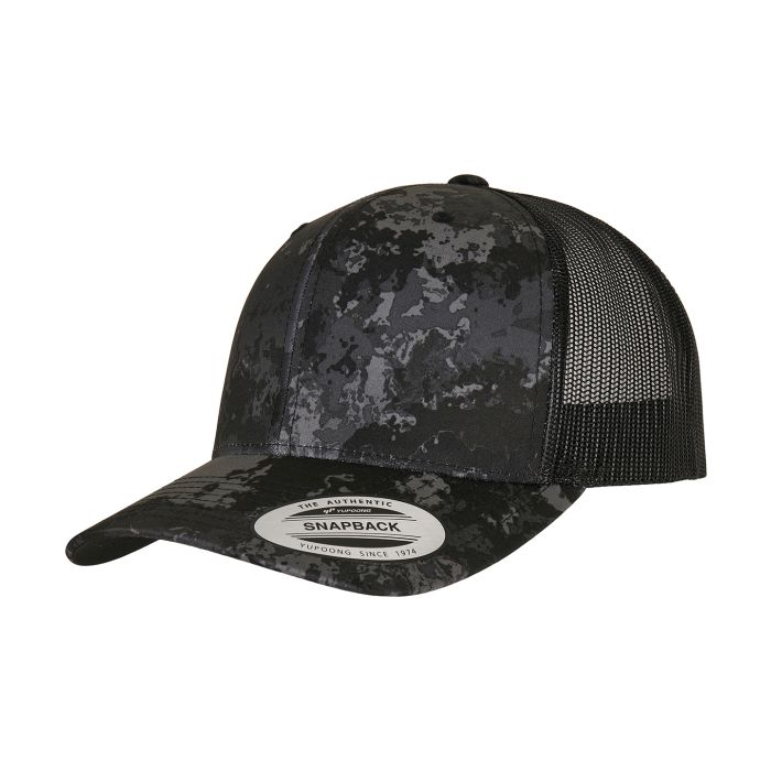 YP Classics® Veil Camo™ retro trucker cap (6606VC) - Poseidon Black - One size YP Classics® Veil Camo™ retro trucker cap (6606VC) - Poseidon Black - One size