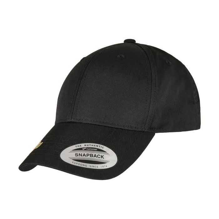 Recycled poly twill snapback (7706RS) - Black - One size Recycled poly twill snapback (7706RS) - Black - One size
