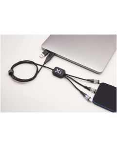 SCX.design C51 60W 5-in-1 rPET fast charging cable with display