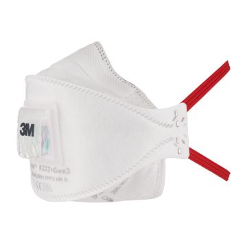 3M 9332+GEN3 AURA FFP3V MASK - White
