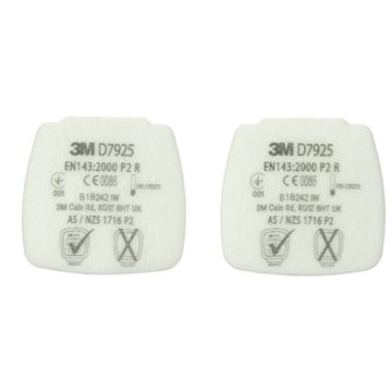 3M D7925 SECURE CLICK P2 R PARTICULATE FILTER - White