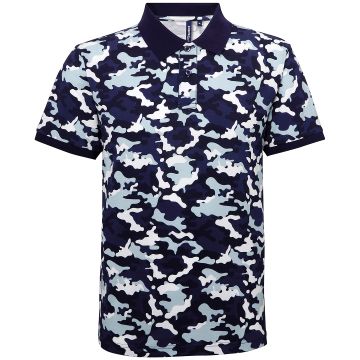 Men's camo piqué polo
