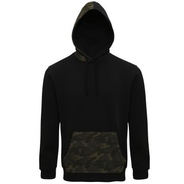 Men's camo trimmed hoodie