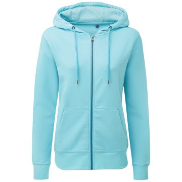 Women's zip-through organic hoodie