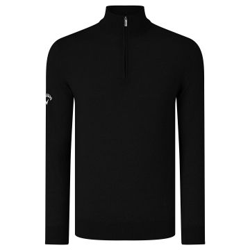 Ribbed ¼ zip Merino sweater