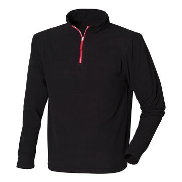 ¼ zip long sleeve fleece piped