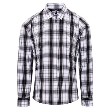 Women's Ginmill check cotton long sleeve shirt