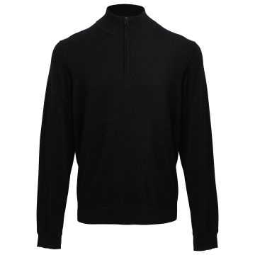 ¼ zip knitted sweater