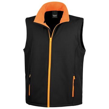Printable softshell bodywarmer - Black/Orange - S