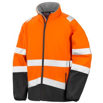 Printable safety softshell jacket
