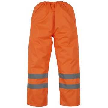 Hi-vis waterproof overtrousers (HVS462) - Orange - M