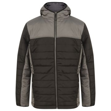 Hooded contrast padded jacket