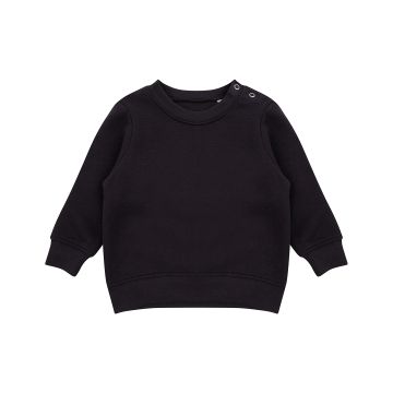 Crew neck sweatshirt with shoulder poppers