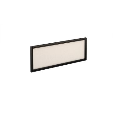Straight glazed desktop screen with aluminium frame