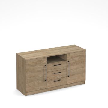 Anson executive credenza storage - Barcelona Walnut