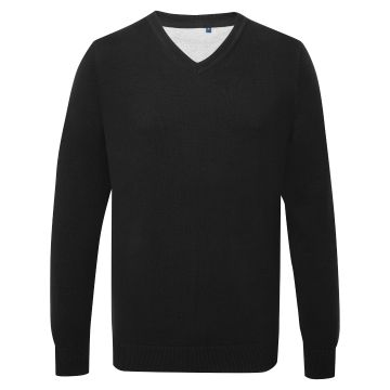 Men's cotton blend v-neck sweater