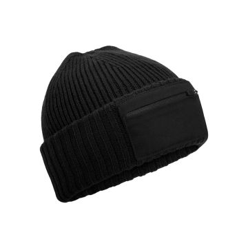 Zip patch beanie