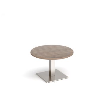 Brescia circular coffee table with flat square base