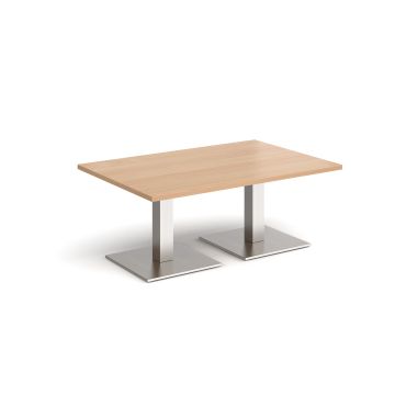 Brescia rectangular coffee table with square bases