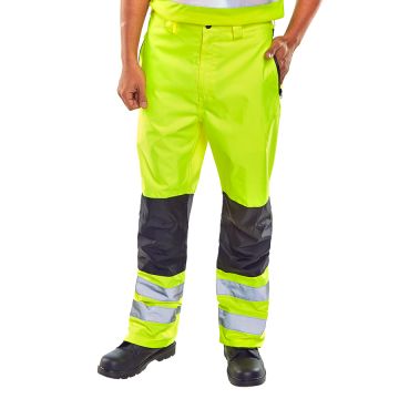 Beeswift Two-Tone Hi-Vis Waterproof Trousers
