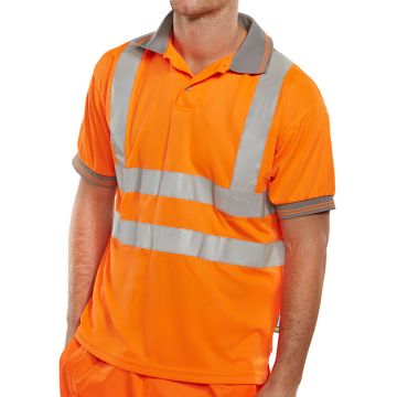Beeswift Short Sleeve Hi-Vis Polo Shirt