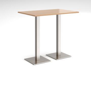 Brescia rectangular poseur table with square bases