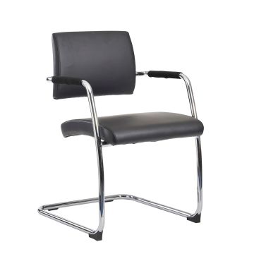 Bruges meeting room cantilever chair (pack of 2) - Black