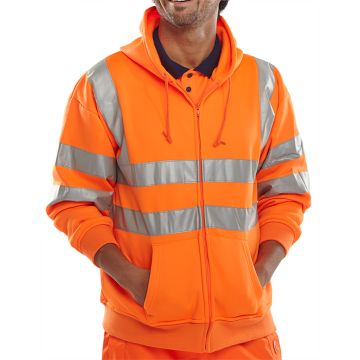 Beeswift Essential Hi-Vis Zipped Hoodie
