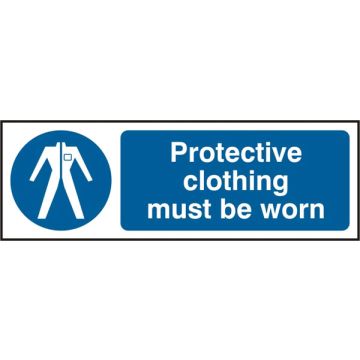 PROTECTIVE CLOTHING RPVC 300MM X 100MM - White/Blue
