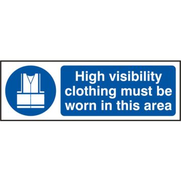 HI VIS CLOTHING  SAV 300MM X 100MM - White/Blue