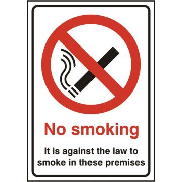 NO SMOKING RPVC 148MM X 210MM - White