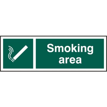 SMOKING AREA RPVC 300MM X 100MM - Green