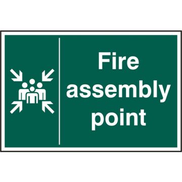 FIRE ASSEMBLY POINT RPVC 200MM X 300MM - Green