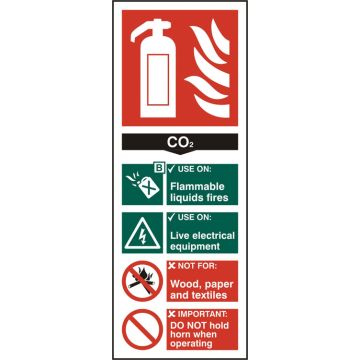 FIRE EXTINGUISHER CO2 SAV 82MM X 202MM - White