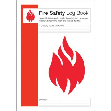 CLICK MEDICAL FIRE SAFETY LOG BOOK (Q4127) - Red