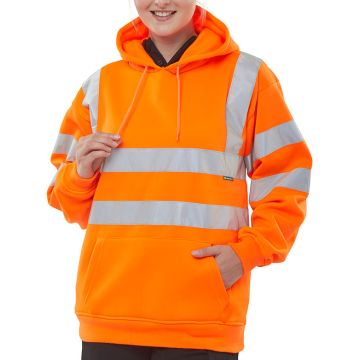 Beeswift Essential Pull-Over Hi-Vis Hoodie