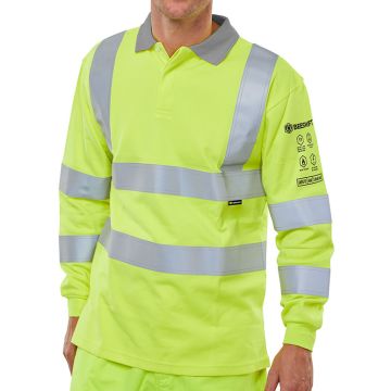 Beeswift ARC Compliant Hi-Vis Anti-Static Polo Shirt