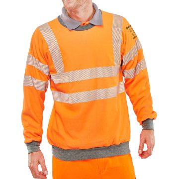 Beeswift ARC Compliant Hi-Vis Rail Spec Sweatshirt