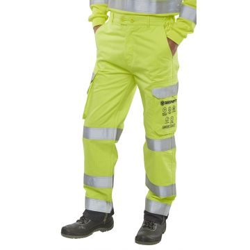 Beeswift ARC Compliant Hi-Vis Trousers