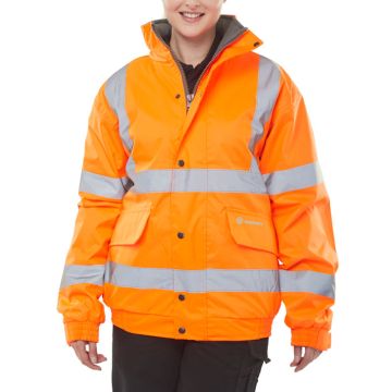 Beeswift Hi-Vis Fleece Lined Bomber Jacket