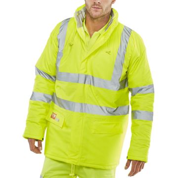 Beeswift Fire Retardant Hi-Vis Anti-Static Padded Jacket