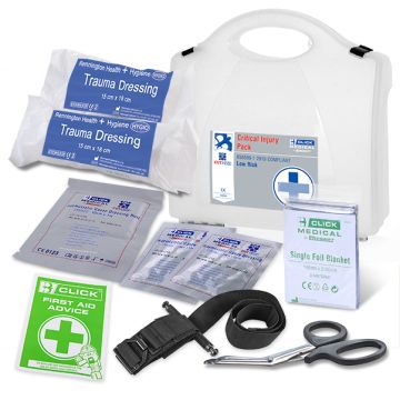 BS8599-1:2019 CRITICAL INJURY PACK MEDIUM RISK IN BOX - White