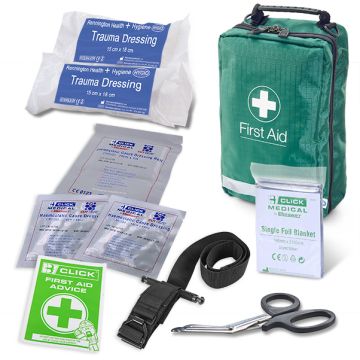 BS8599-1:2019 CRITICAL INJURY PACK MEDIUM RISK IN BAG - Green