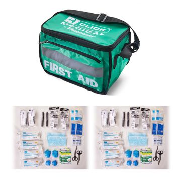PACT(PUBLIC ACCESS TRAUMA KIT) - LARGE IN FIRST AID HAVERSACK - Green