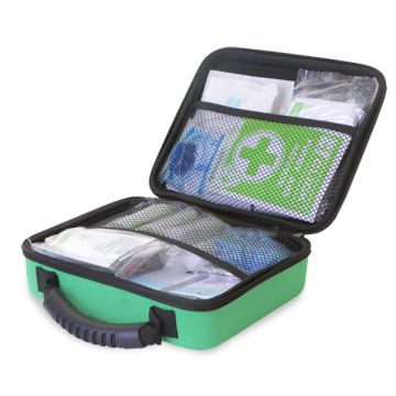 CLICK MEDICAL FAMILY FIRST AID KIT IN MEDIUM FEVA BAG - Green