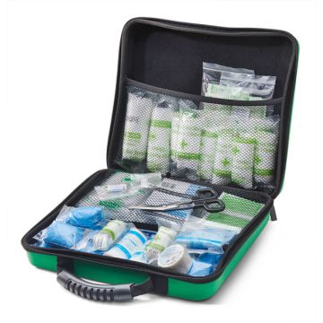 CLICK MEDICAL BS8599-1 MEDIUM FIRST AID KIT IN LGE FEVA BAG - Green