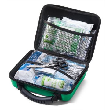 CLICK MEDICAL BS8599-2 LARGE TRAVEL KIT IN MEDIUM FEVA BAG - Green