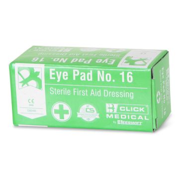 CLICK MEDICAL EYEPAD NO 16 BOXED - White